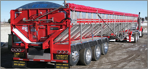 Automated truck tarp fits any size truck.